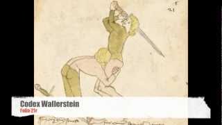 Codex Wallerstein Longsword 21r plaquage  double leg takedown [upl. by Nunnery922]