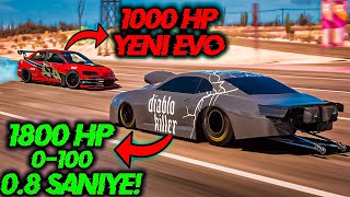 YENÄ° DÃœNYANIN EN HIZLI DRAG ARABASI ve EN KÃ–TÃœ EVO  Forza Horizon 5 [upl. by Almeeta]