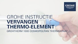 Het thermoelement vervangen van een GROHE Grohtherm 1000 thermostaatkraan [upl. by Rolyat304]