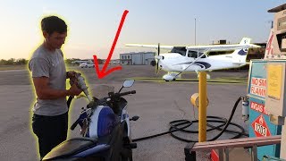 We Put AIRPLANE Fuel In a Motorcycle [upl. by Hardi]