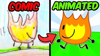 Every BFDI Firey Comic ANIMATED [upl. by Rusert]