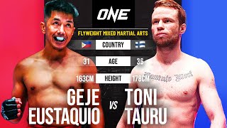 Geje Eustaquio vs Toni Tauru  Full Fight Replay [upl. by Lubow]