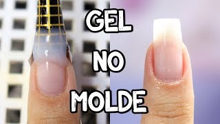 UNHAS DE GEL NO MOLDE ADESIVO [upl. by Jedthus306]