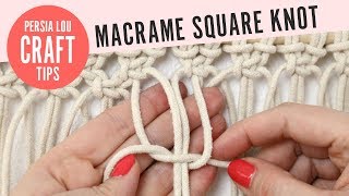 How to Make a Macrame Square Knot [upl. by Ardnayek]