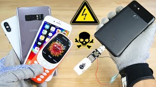 USB Killer vs Google Pixel 2 iPhone 8X Fake amp More Instant Death [upl. by Fiester]