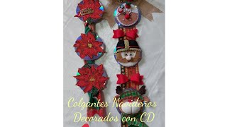 COLGANTES NAVIDEÑOS DECORADOS CON CD [upl. by Deraj900]