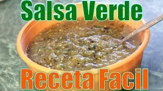 Salsa Verde  Receta Facil  Recetas en Casayfamiliatv [upl. by Jeddy]