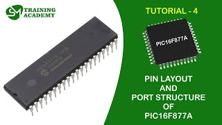 Port Structure and Pin layout of PIC16F877A microcontroller [upl. by Aynahs46]