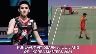 Kunlavut Vitidsarn vs Liu Liang  Badminton Korea Masters 2024 [upl. by Mame564]