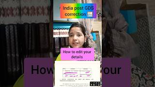 India Post gds 2024 correctionEdit window [upl. by Ayram]