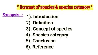 Concept of species amp Species category MSc zoology 1St sem Hindi easy notes 📝📖 Lavkumar cg [upl. by Chaddy696]