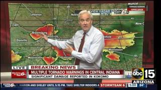 Kokomo Indiana tornado damage  Severe Weather [upl. by Eldrida]