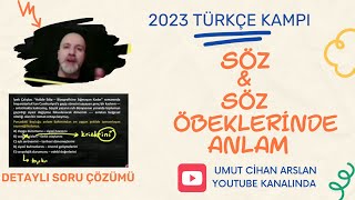 2024 TÜRKÇE KAMPI  SÖZCÜKTE ANLAM 2024tayfa 2024dgs dgskamp dgssoru dgstürkçe dgstayfa [upl. by Rolando56]