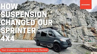 How Suspension Changed Our Sprinter 4x4 The Van Compass Stage 43 System [upl. by Aivatal]