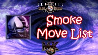 UMK3  MK3  Smoke Move List [upl. by Alica135]