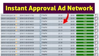 Earn Rs 2100 Daily Instant Approval ad networks  Best adsense alternative instant approval 🔥 [upl. by Itnuahsa715]