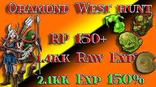 Tibia RP 150  Oramond West Hunt  Full EXP [upl. by Naivaf909]