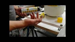 how to fit laminate edging strip to kitchen worktop [upl. by Pell]