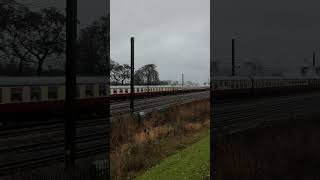 61306 Mayflower amp 57311 heading towards York 231124 steamtrain [upl. by Echikson]