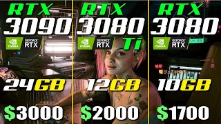 RTX 3090 vs RTX 3080 Ti vs RTX 3080  Test in 4K [upl. by Eilyr343]