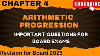 Chapter 4 Arithmetic Progression  Revision for Board exam [upl. by Ynetruoc]