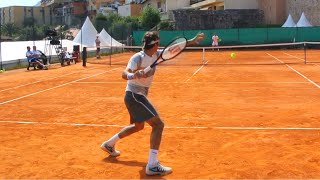 Ultimate Roger Federer Practice Court Level View on Clay HD [upl. by Hyman222]