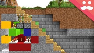 How to make 5 HIDDEN STAIRCASES in Minecraft [upl. by Atileda]