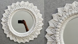 DIY ESPEJO en MACRAME paso a paso PRINCIPIANTES  DIY Macrame Mirror step by step [upl. by Matheson]