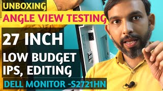 Dell Monitor 27 Inch Full HD IPS Panel Testing  Good For Beginner Video Editor  Model S2721HN [upl. by Lavotsirc]