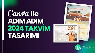 2024ünü Planla Canva ile Adım Adım Özel Takvim Tasarımı [upl. by Sweatt550]