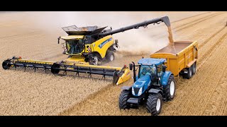 New Holland CR1090 combine Guinness World Records attempt [upl. by Abihsat903]