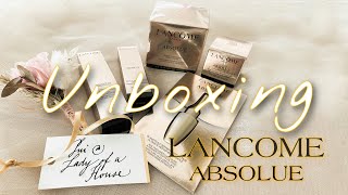 แกะกล่อง LANCOME ABSOLUE สุดยอดแห่งการฟื้นฟู ผิวเด้งยิ่งกว่าเดิม  PuiPiyalak [upl. by Linnell448]