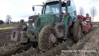 Harvesting potatoes in Holland under very wet conditions [upl. by Rainger656]