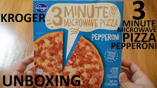 Unboxing Kroger 3 Minute Microwave Pepperoni Pizza [upl. by Garcon872]