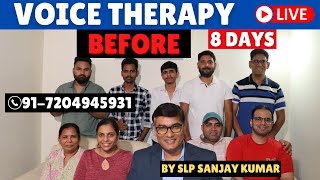 Live Pre Voice Therapy  vocal Cord Paralysis Phonatory Gap  Puberphonia  Sulcus slpsanjaykumar [upl. by Greene]