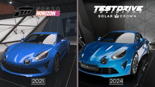 Forza Horizon 5 vs Test Drive Unlimited Solar Crown  Graphics Details and Sound Comparison [upl. by Enilekcaj]