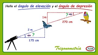 Cómo calcular un ángulo de Elevación y Depresión [upl. by Miguelita]