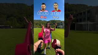 🐱Messi or Ronaldo Speed challenge challenge foryou speed soccer football ronaldo messi [upl. by Heisser776]