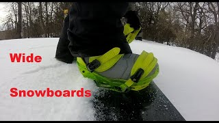 Wide Snowboard Test Do You Need a Wide Snowboard for Size 11 12 or 13 [upl. by Eednarb]