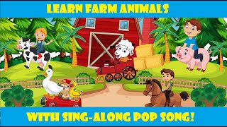 Farm Animals  Kids Song  Baby Learning Videos [upl. by Nileuqaj]