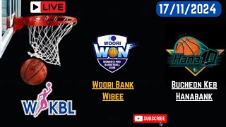 Woori Bank Wibee Vs Bucheon Keb Hanabank Basketball Score  Womens Korean Basketball League [upl. by Nyrehtac977]