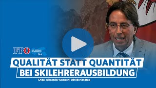 Qualität statt Quantität bei der Skilehrerausbildung  Alexander Gamper  OktoberLandtag 24 [upl. by Chaiken]