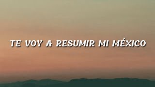 Te voy a resumir mi México Letra [upl. by Inverson6]