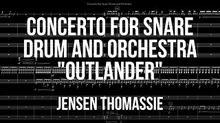 Concerto for Snare Drum and Orchestra quotOutlanderquot by Jensen L Thomassie [upl. by Oirifrop558]