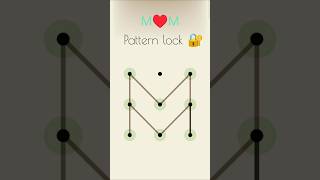 M♥️M pattern lock ideas trend shorts mobilelock pattern art [upl. by Curhan]