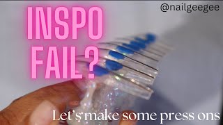 HOW TO Press on Nails  Inspo Fail  It’s giving boring 😴 [upl. by Ineslta]