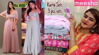 Meesho Latest Designer Kurta set haul Rs 460 to Rs 1400  Meesho New kurti haul  Partywear Kurti [upl. by Dardani667]