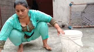 Pakistani Desi Housewife Cleaning And Washing Home Floor  Desi Cleaning Vlog  Pak Village Life [upl. by Nytsirk]