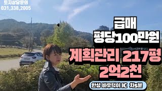 용인토지계획관리 평당100만원주변 평당200만원 매가 2억2천 217평 안성 바우덕이 휴게소 ic 차5분 용인토지매매 용인땅 용인반도체토지 용인반도체클러스터 [upl. by Flynn]