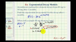 Ex Exponential Decay Function with Logarithms [upl. by Orodoet]